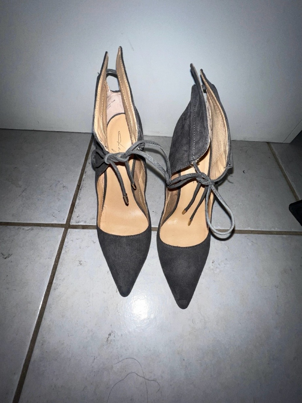 Pointed-Toe Lace-Up Women's Heels